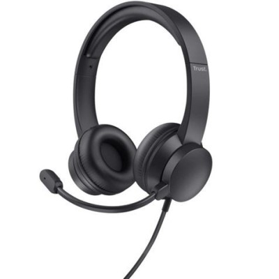 AURICULARES + MICROFONO TRUST HS-201 HEADSET USB BLACK