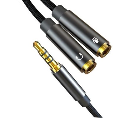 CABLE NBR197 MINI JACK A 2 MINI JACK HEMBRAS AUDIO + MICROFONO XO