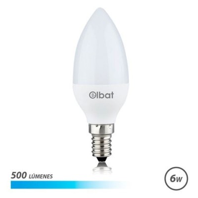 BOMBILLA LED C37 | 6W | 500LM | E14 | LUZ FRIA | ELBAT