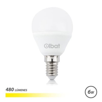 BOMBILLA LED G45 | 6W | 480LM | E14 | LUZ CALIDA | ELBAT