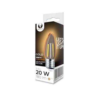 BOMBILLA LED RETRO VELA 2W 180 LUMEN LUZ CALIDA FOREVER