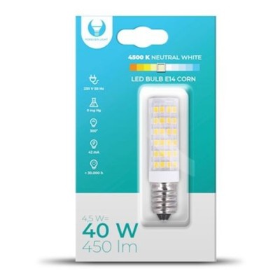 BOMBILLA LED BULB E14 4.5W 450 LUMEN LUZ BLANCA FOREVER