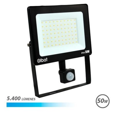 FOCO LED SERIE SLIM 50W CON SENSOR | 5400LM | 6500K ELBAT