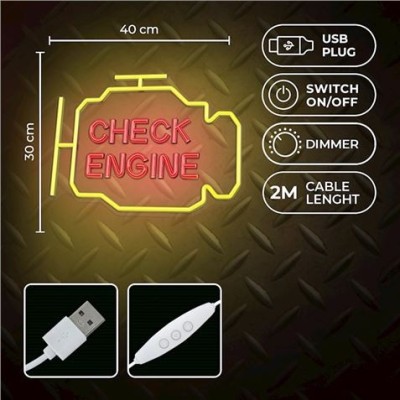 LAMPARA DECORATIVA LED NEO CHECK ENGINE FOREVER