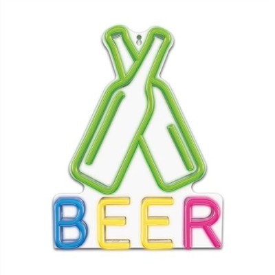 LAMPARA DECORATIVA NEON LED BEER FOREVER