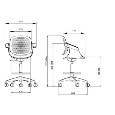 SILLA / TABURETE DE OFICINA TOP WORK GRIS CLARO CROMAD