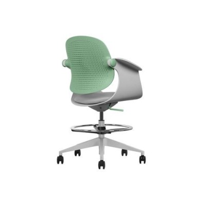 SILLA / TABURETE DE OFICINA TOP WORK VERDE CROMAD