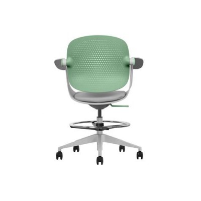 SILLA / TABURETE DE OFICINA TOP WORK VERDE CROMAD