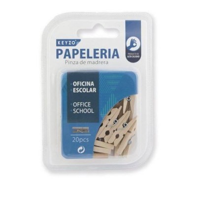 PACK 20 PINZAS MADERA 3MM KEYZO