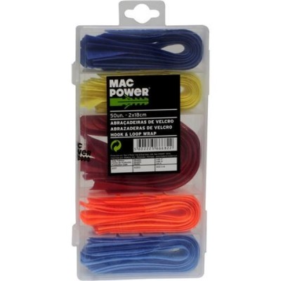 PACK 50 PCS ABRAZADERAS DE VELCRO MAC POWER