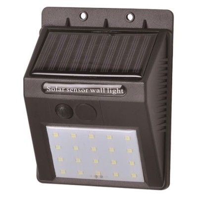 APLIQUE LED SOLAR 30LM NEGRO ELBAT