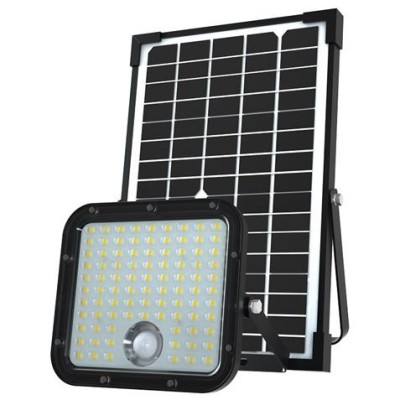 FOCO LED SOLAR 30W 4800LM CON SENSOR + MANDO ELBAT