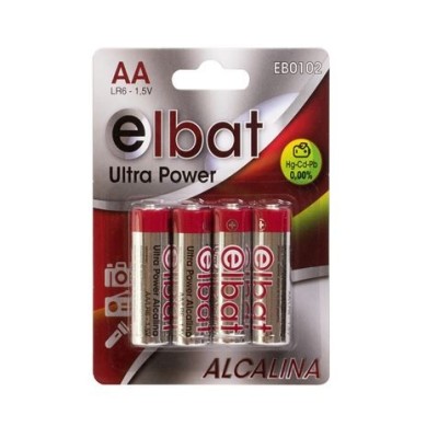 PACK 4 PCS PILAS ALCALINAS LR6/AA ELBAT