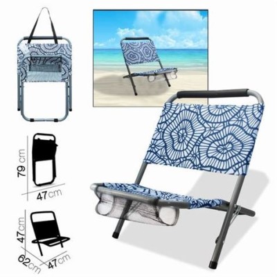 SILLA DE PLAYA ZIGZAG ONDAS 62X47XH47CM