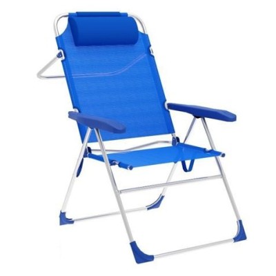 SILLA PLEGABLE 5 POSICIONES 67X66X99 AZUL