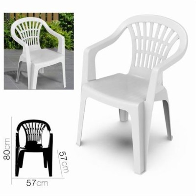 SILLA DE JARDIN LYRA BLANCA 57X57X80CM