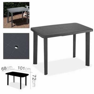 MESA DE JARDÍN FARETTO ANTRACITA 101X68XH72CM