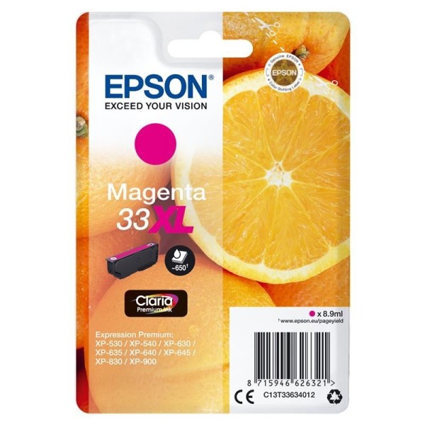 TINTA EPSON C13T33634012 MAGENTA XL 33XL