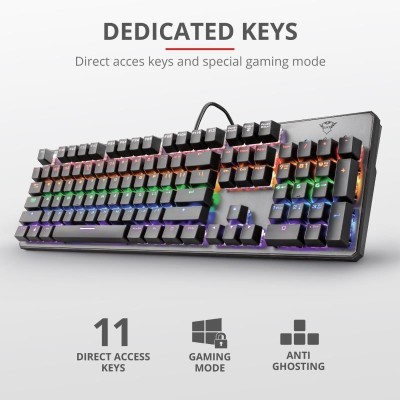 TECLADO TRUST GAMING GXT 865 MECANICO USB RGB