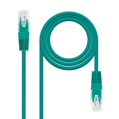 CABLE DE RED CAT.6 UTP 0.5M NANOCABLE GREEN