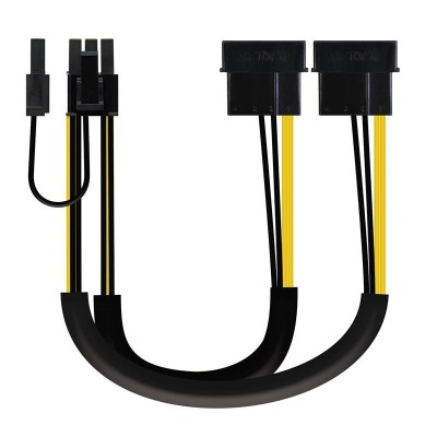 CABLE ALIMENTACION TARJETA GRAFICA NANOCABLE X2 MOLEX/M - 6+2 PIN/M 20CM