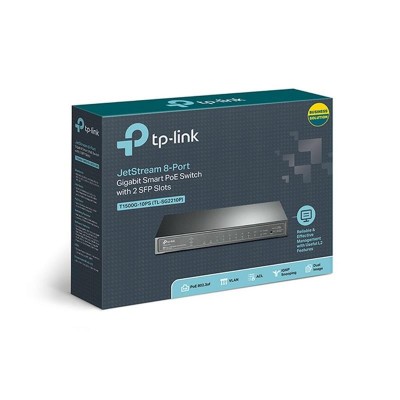 SWITCH TP-LINK GIGABIT 8 PUERTOS POE + 2 SFP TL-SG2210P