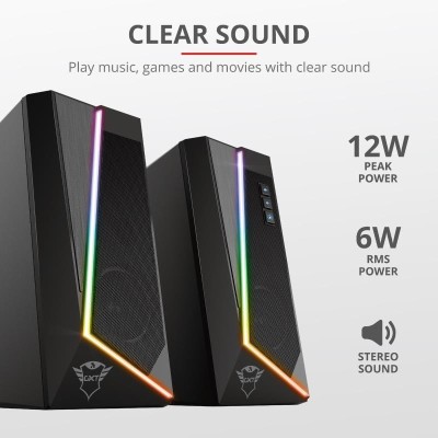 ALTAVOCES TRUST GAMING GTX 609 ZOXA RGB 2.0 SPEAKERSET