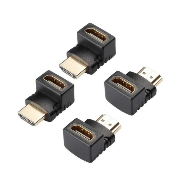 ADAPTADOR ONEWAY HDMI HEMBRA A HDMI MACHO ACODADO 90 A/H-A/M BLACK