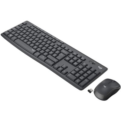 KIT TECLADO Y RATON WIRELESS SILENT TOUCH MK295 LOGITECH GRIS