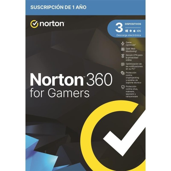 NORTON 360 FOR GAMERS 50GB ES 1 USER 3 DEVICE 1 A—O L. ELECTRONICA