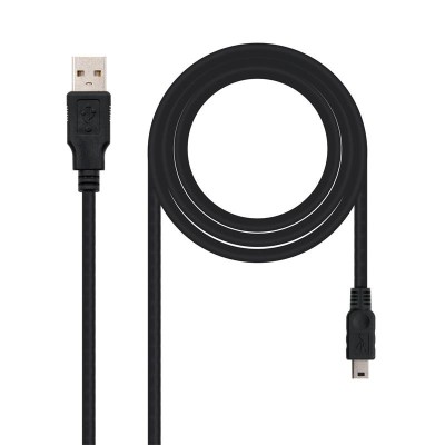 CABLE USB 2.0 TIPO AM-MINI USB 5 PIN M 3M NANOCABLE