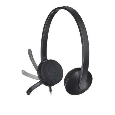 AURICULARES+ MICROFONO LOGITECH H340 USB BLACK