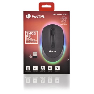 RATON NGS SMOG WIRELESS MULTIDEVICE WIRELESS RECARGABLE LED BLACK