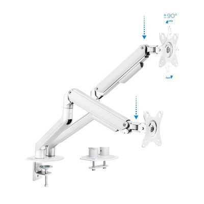 SOPORTE DE MESA TV/MONITOR TOOQ 17-32 2 BRAZOS WHITE