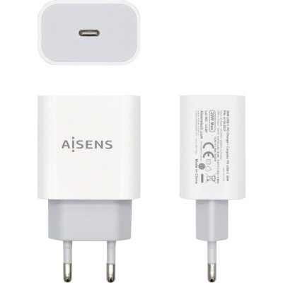 CARGADOR SMARTPHONE/TABLET AISENS A110-0537 USB-C 20W WHITE