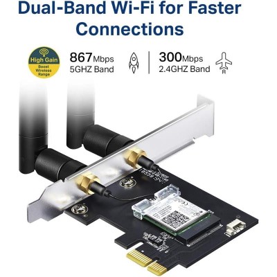 WIRELESS ADAPTADOR PCIE TP-LINK ARCHER T5E AC1200