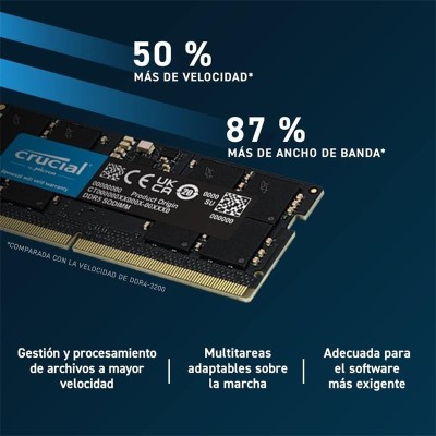 MEMORIA SODIMM 8GB CRUCIAL DDR5 4800MHZ