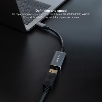 CABLE CONVERSOR USB-C THUNDERBOLT 3 A DISPLAYPORT 15CM GREY