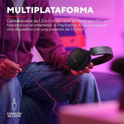 AURICULARES + MICROFONO TRUST GAMING GXT 489 FAYZO HEADSET MULTI BLACK