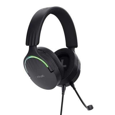 AURICULARES + MICROFONO TRUST GAMING RGB GXT 490 FAYZO HEADSET 7.1 BLACK