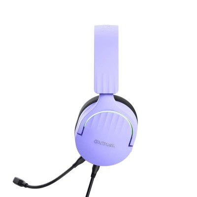 AURICULARES + MICROFONO TRUST GAMING RGB GXT 490P FAYZO HEADSET 7.1 PURPLE