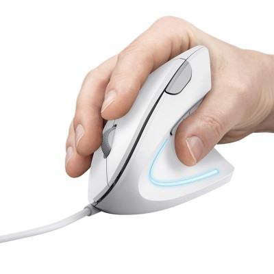 RATON TRUST VERTO USB ERGONOMIC WHITE