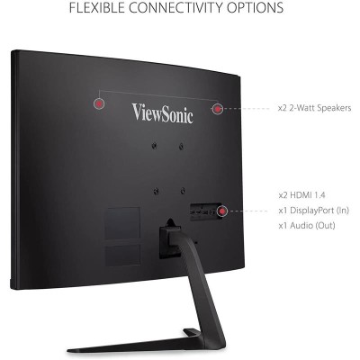 MONITOR GAMING VIEWSONIC 27 165HZ CURVO MULTIM ERGONOMICO HDMI DP 3YR GAR