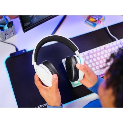 AURICULARES + MICROFONO TRUST GAMING RGB GXT 491W FAYZO HEADSET WIRELESS