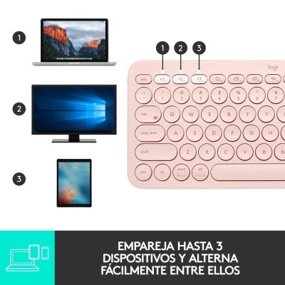 TECLADO LOGITECH K380 TKL BLUETOOTH MULTI-DEVICE ROSE