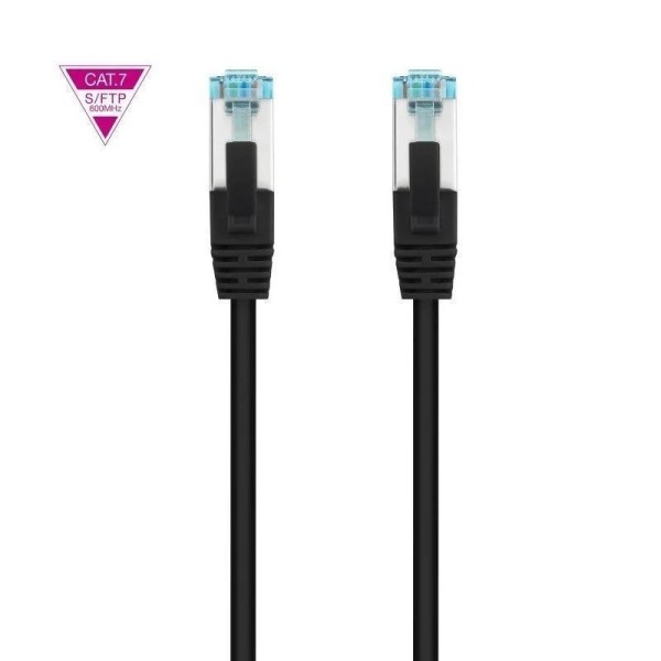 CABLE DE RED CAT.7 S/FTP 0.5M NANOCABLE BLACK