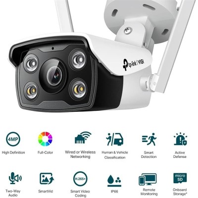 CAMARA IP TP-LINK VIGI BULLET 4MP 4MM IR 30M IP66 CC