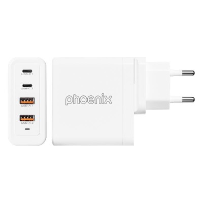 CARGADOR PHOENIX 100W SMARTPHONE/PORTATIL/TABLET 2X USB-A + 2X USB-C