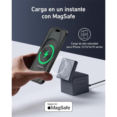 CARGADOR ANKER CUBO 3 EN 1 MAGSAFE AURICULARES+SMARTPHONE+RELOJ 30W USB-C