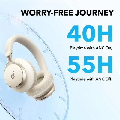 AURICULARES ANKER SOUNDCORE SPACE ONE WIRELESS BLUETOOTH USB-C WHITE